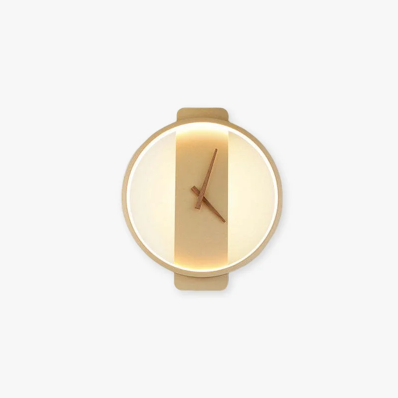 Fine Morandi Nielsen Square Clock Metal Acrylic Wall Lamp Gold High-End