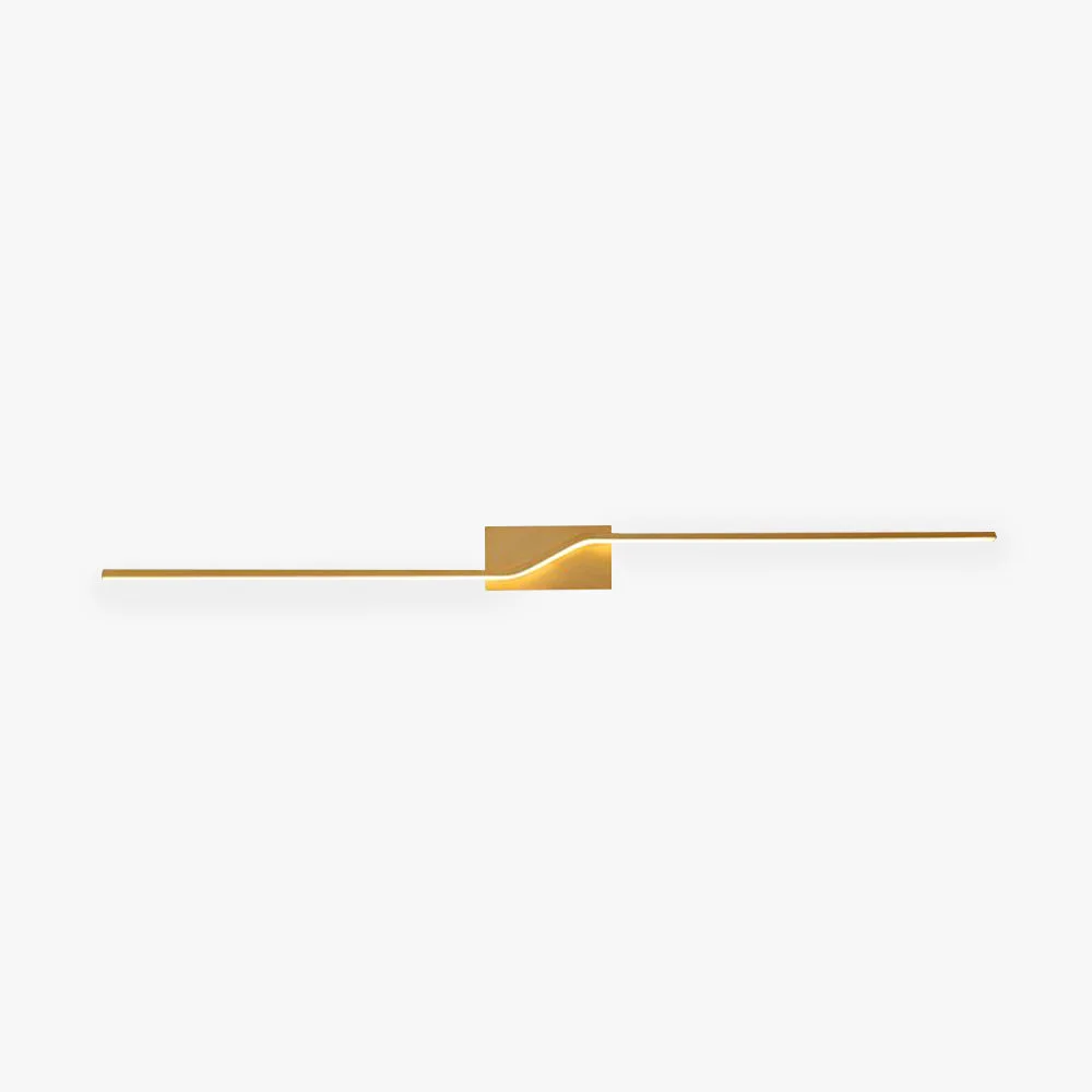 Outstanding Leigh Luxury Curved Linear Metal Wall Lamp Gold Casual
