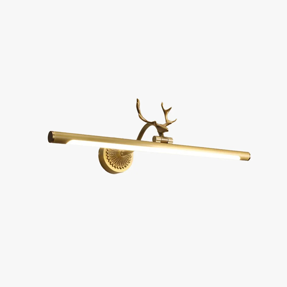 Original Design Leigh Modern Staghorn Shaped Vanity Mirror Front Wall Lamp Black Brass High-Grade