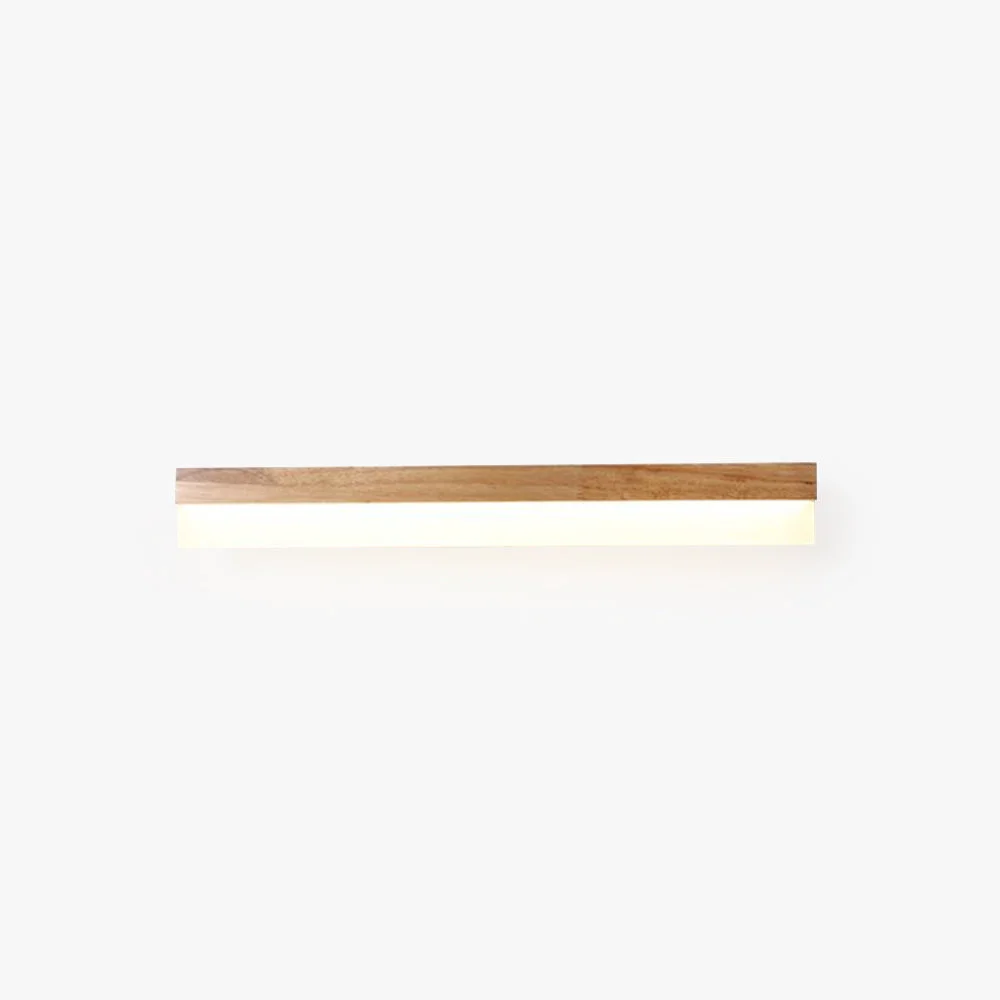 Reliable Ozawa Modern Rectangular Arc Shape Wood Metal Wall Lamp Luxury
