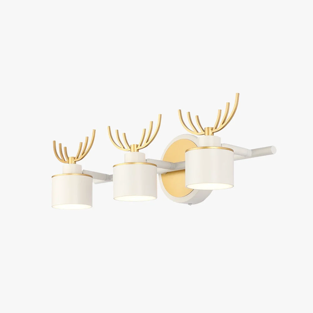 Safe Leigh Modern Deer Metal Acrylic Wall Lamp Gold White Bathroom Eco-Friendly