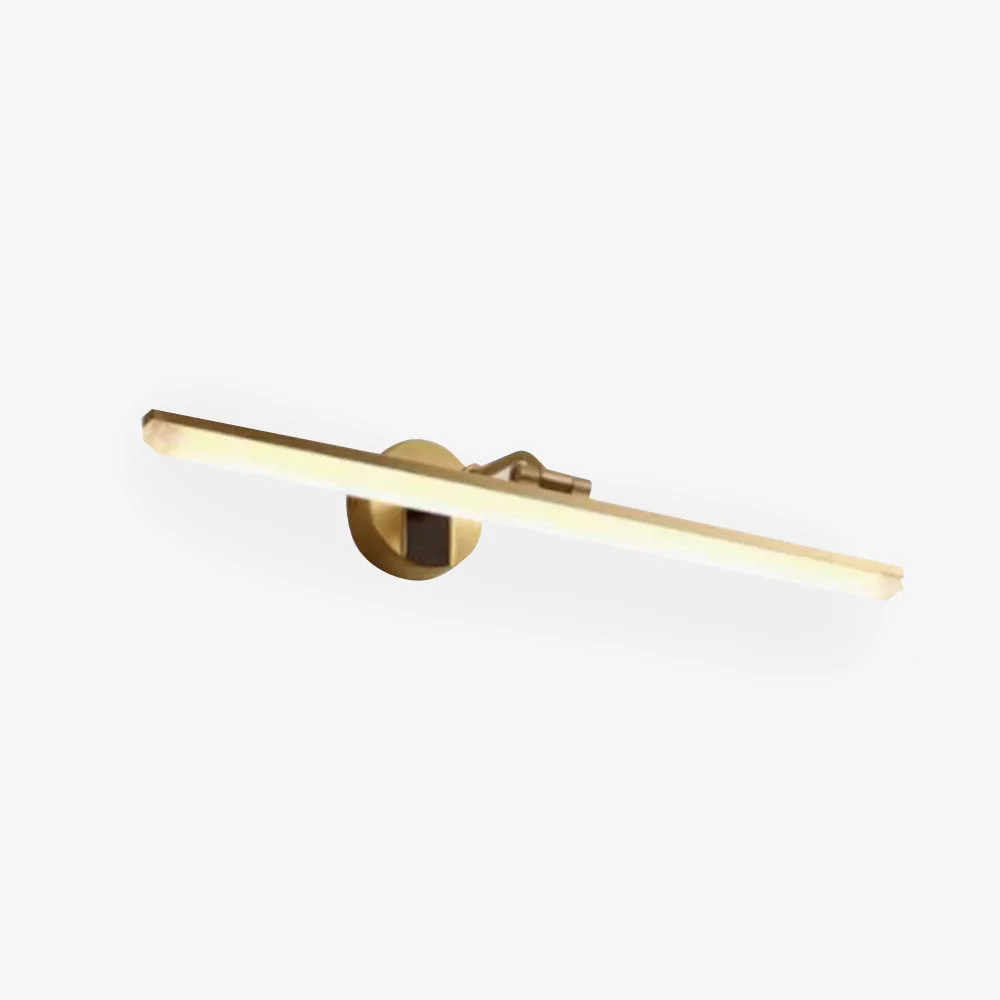 Clean Leigh Retro Linear Metal Acrylic Wall Lamp Brass Artisan
