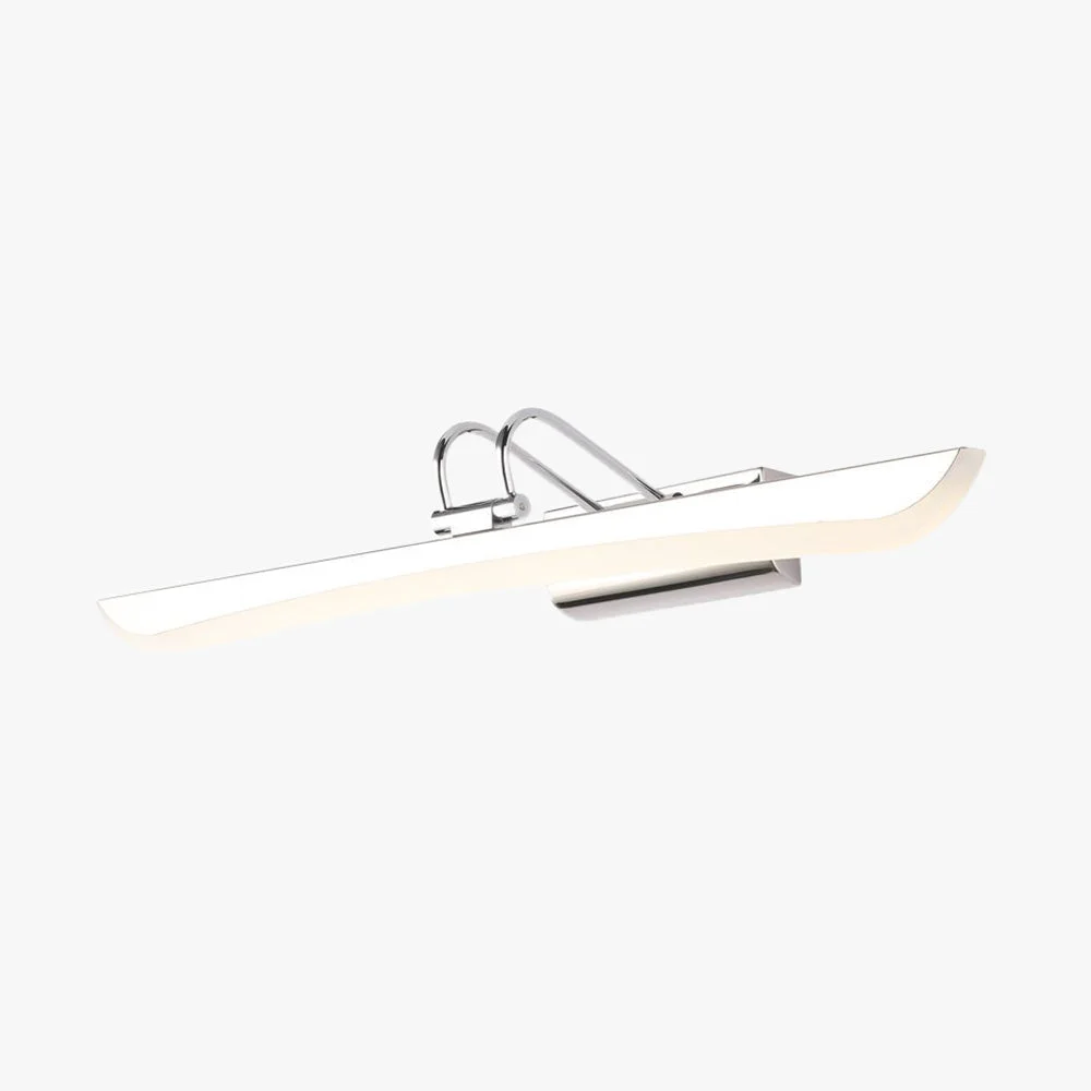 Sustainable Leigh Modern Linear Metal Mirror Front Vanity Wall Lamp White High-Performance