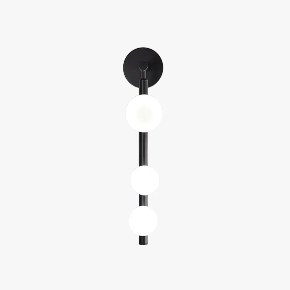 Healthy Valentina Modern Globe Metal Glass Wall Lamp Black Gold Powerful