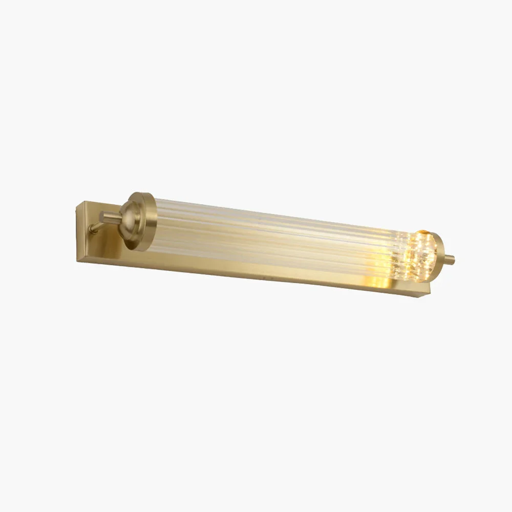 Contemporary Kristy Modern Cylindrical Metal Crystal Mirror Front Wall Lamp Gold High-Quality