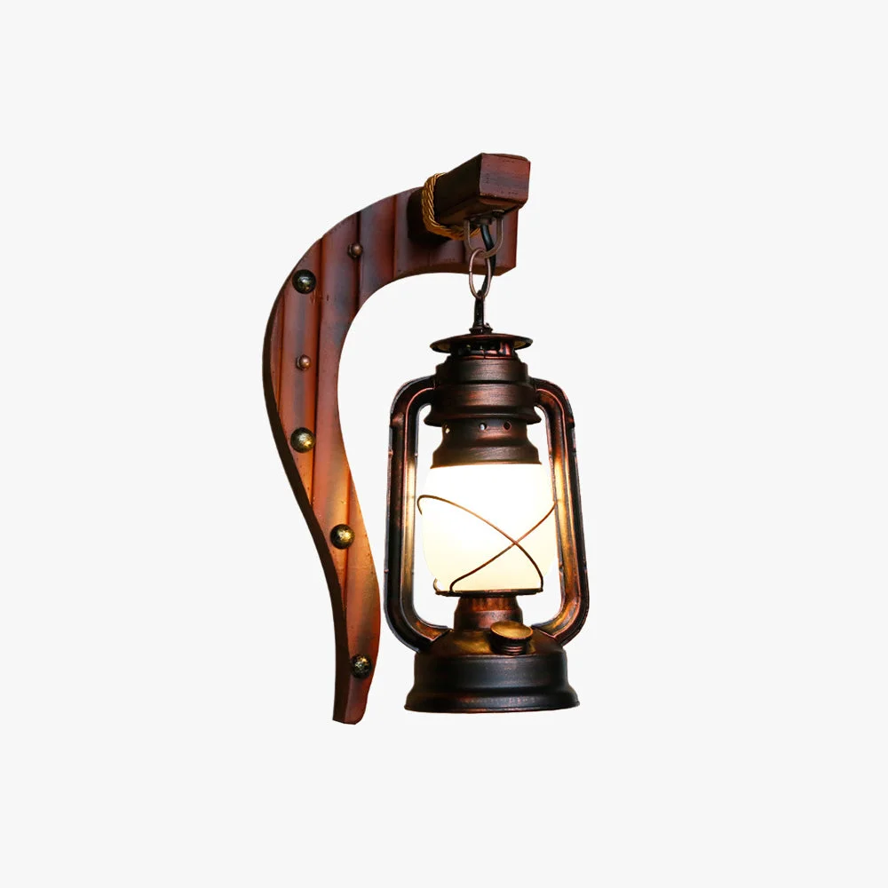 Relaxed Austin Wall Lamp Minimalist Retro Arc Lampholder Wood Dark Brown Bedroom Traditional