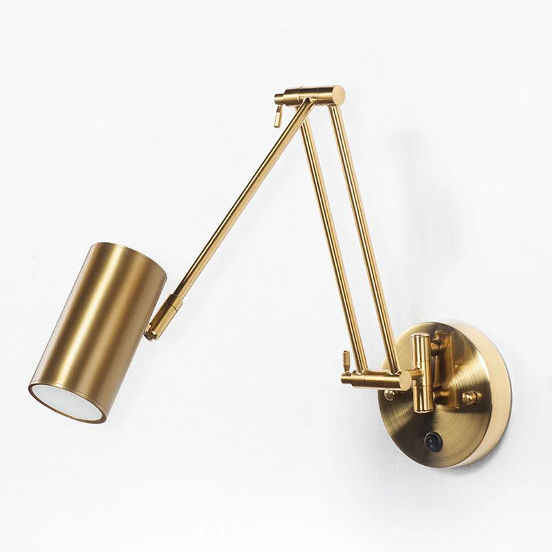 Premium Freja Wall Lamp Cylindrical Adjustable Lamp Pole Metal Brass Bedroom Next-Generation