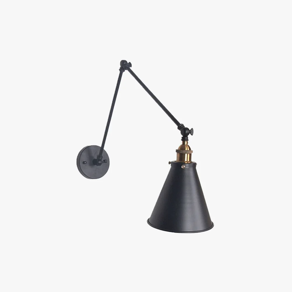 Verified Brady Wall Lamp Minimalist Tapered Adjustable Metal 2-Color Living Room Lightweight