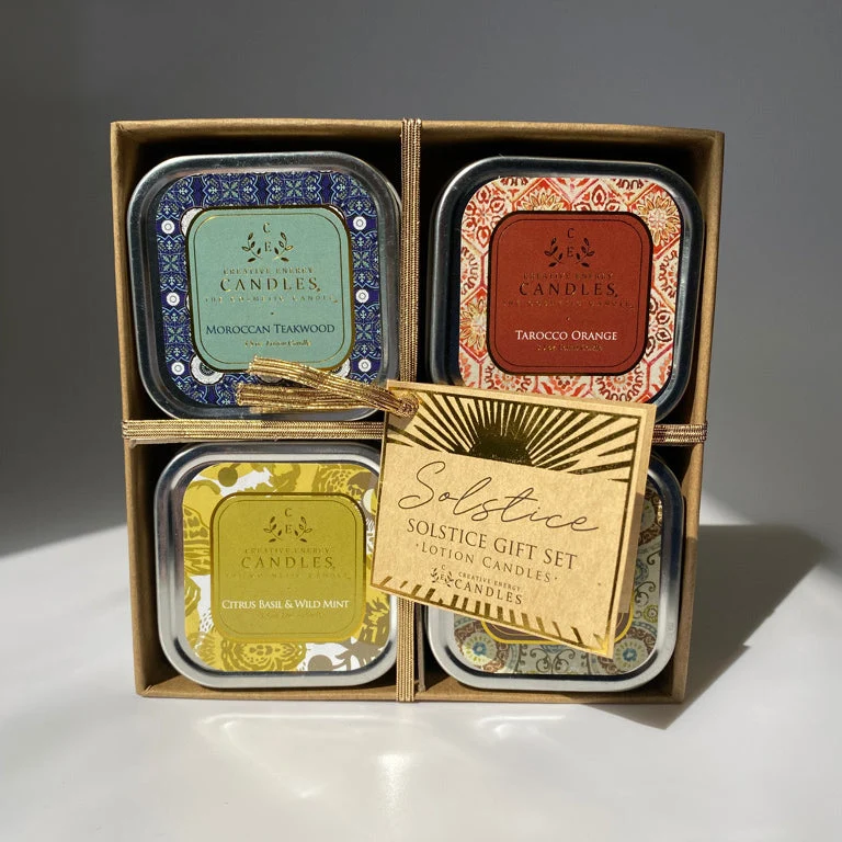 Casual Solstice Gift Set 2-in-1 Soy Lotion Candles Natural
