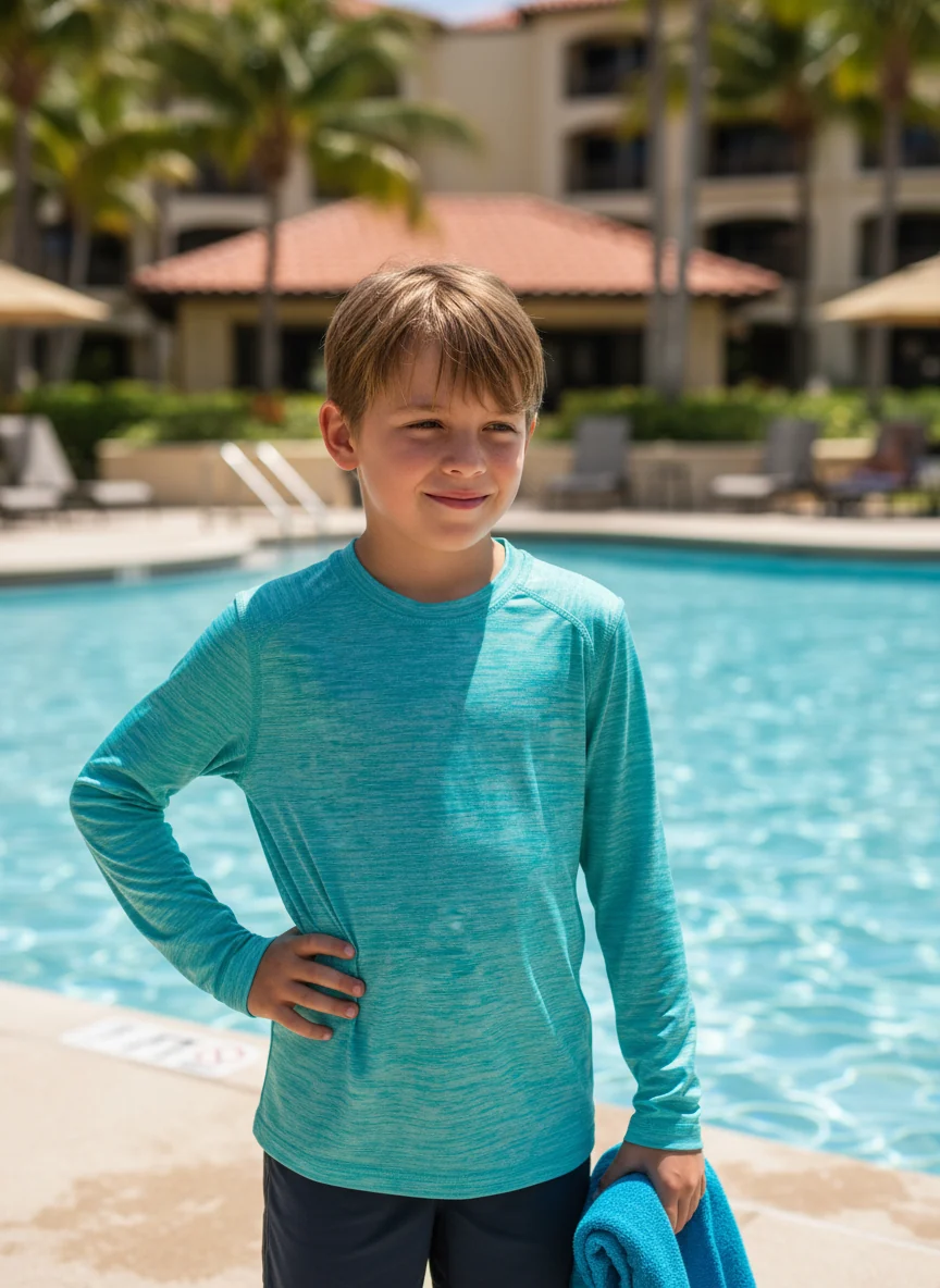 Practical Banana Boat Boys Long Sleeved Rash Guard UPF 50 Elegant