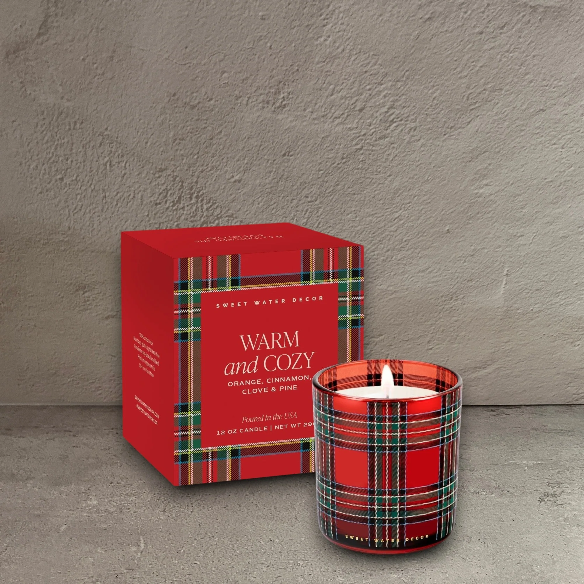 Sophisticated Warm and Cozy Boxed Soy Candle Selected