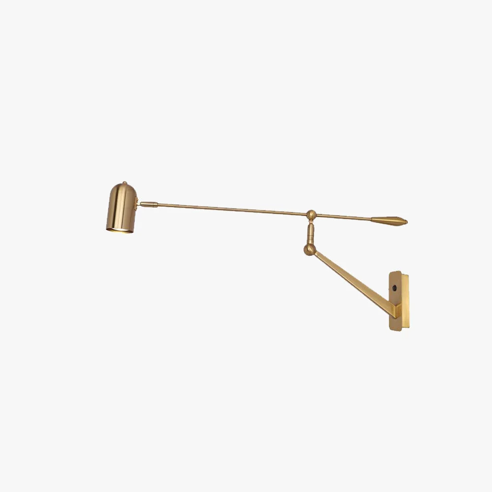 Luxury Freja Wall Lamp Cylindrical Modern Minimalist Metal Adjustable Gold Bedroom Excellent