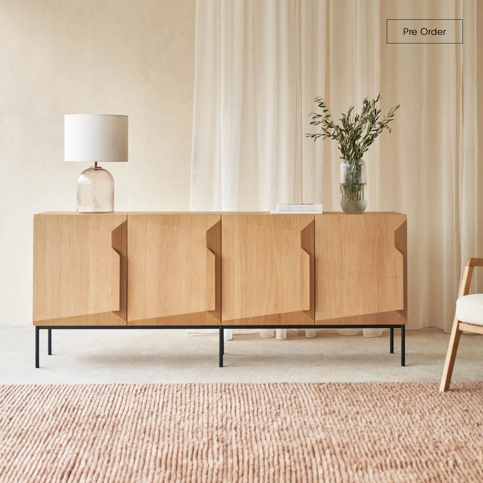 Soft Stairs Sideboard Oak – Natural 200cm Specialty