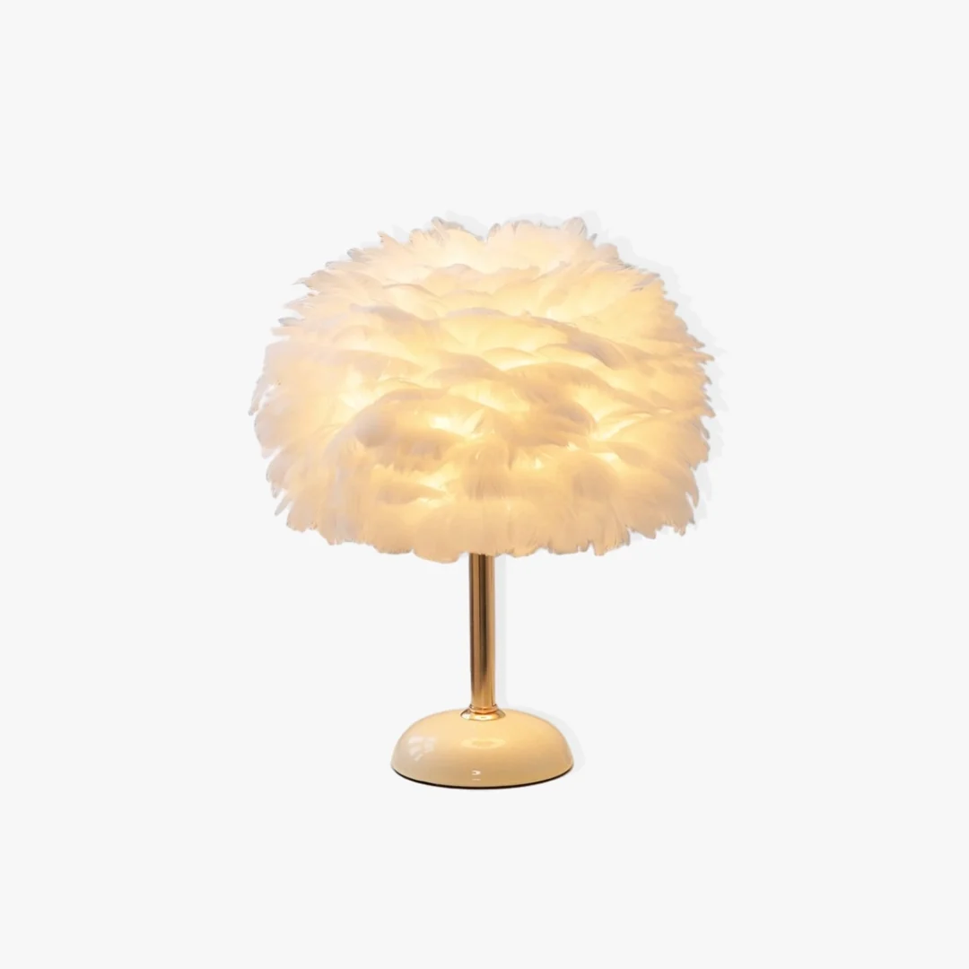 Easy-to-Use Feather Table Lamp Green