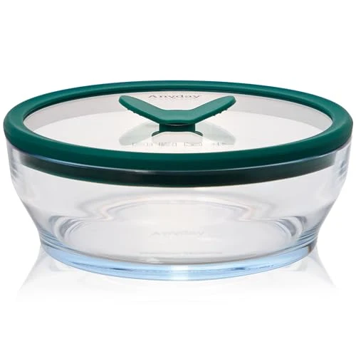 World-Class 4 Cup Glass Food Storage with Lid Sustainable