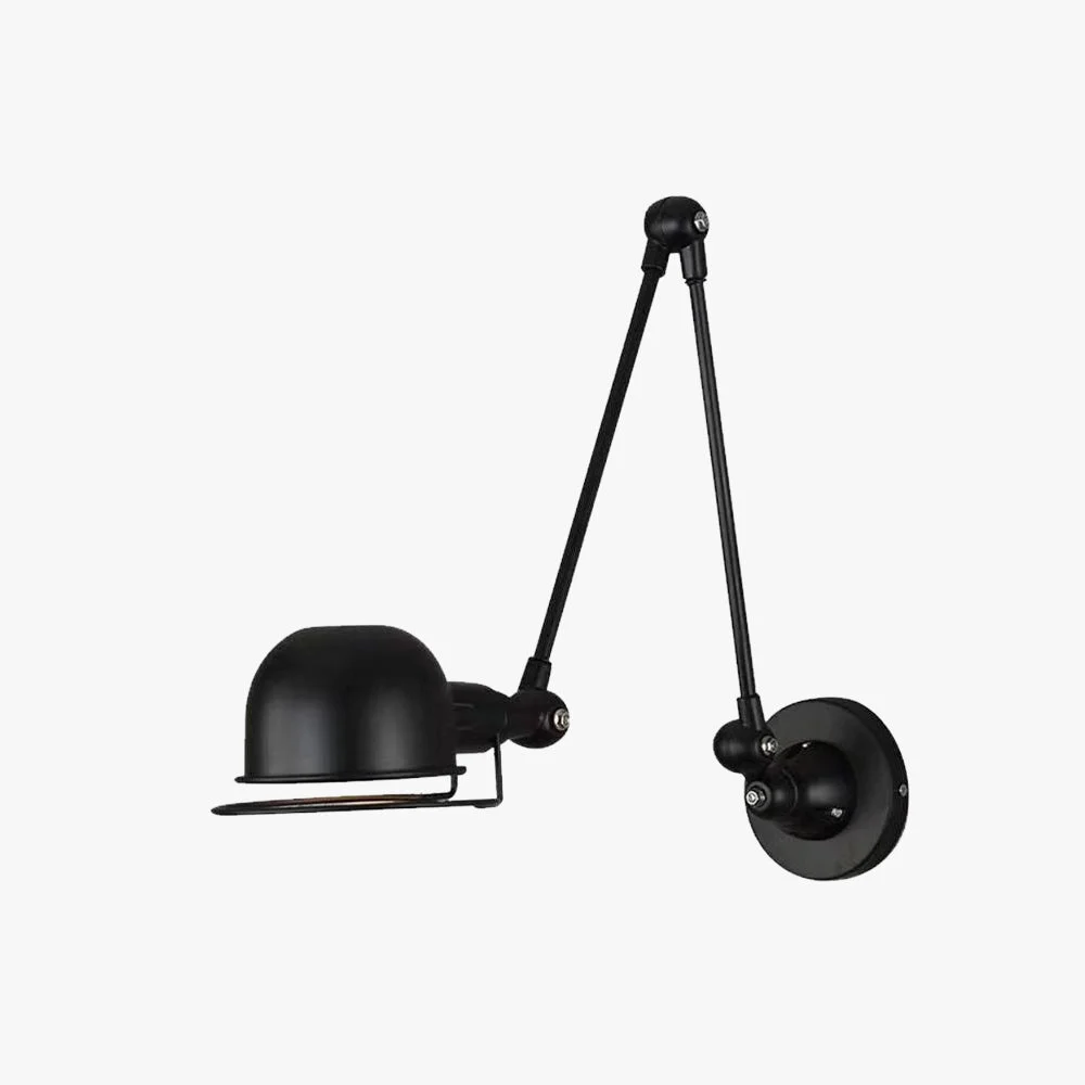 Superior Brady Wall Lamp Dome Modern Metal Arm Adjustable Black White Bedroom Long-Lasting
