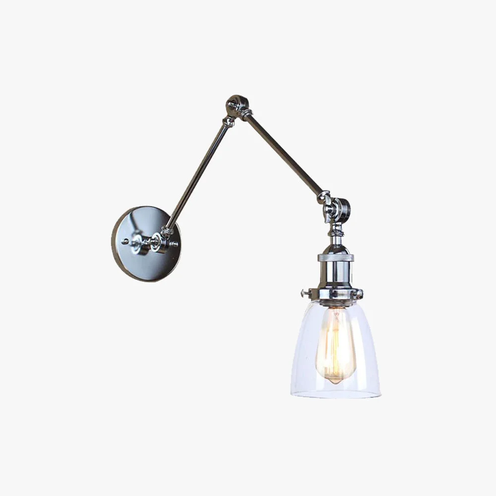 Environmentally Friendly Alessio Wall Lamp Tapered Modern Glass Metal Adjustable 4 Color Living Room Breathable