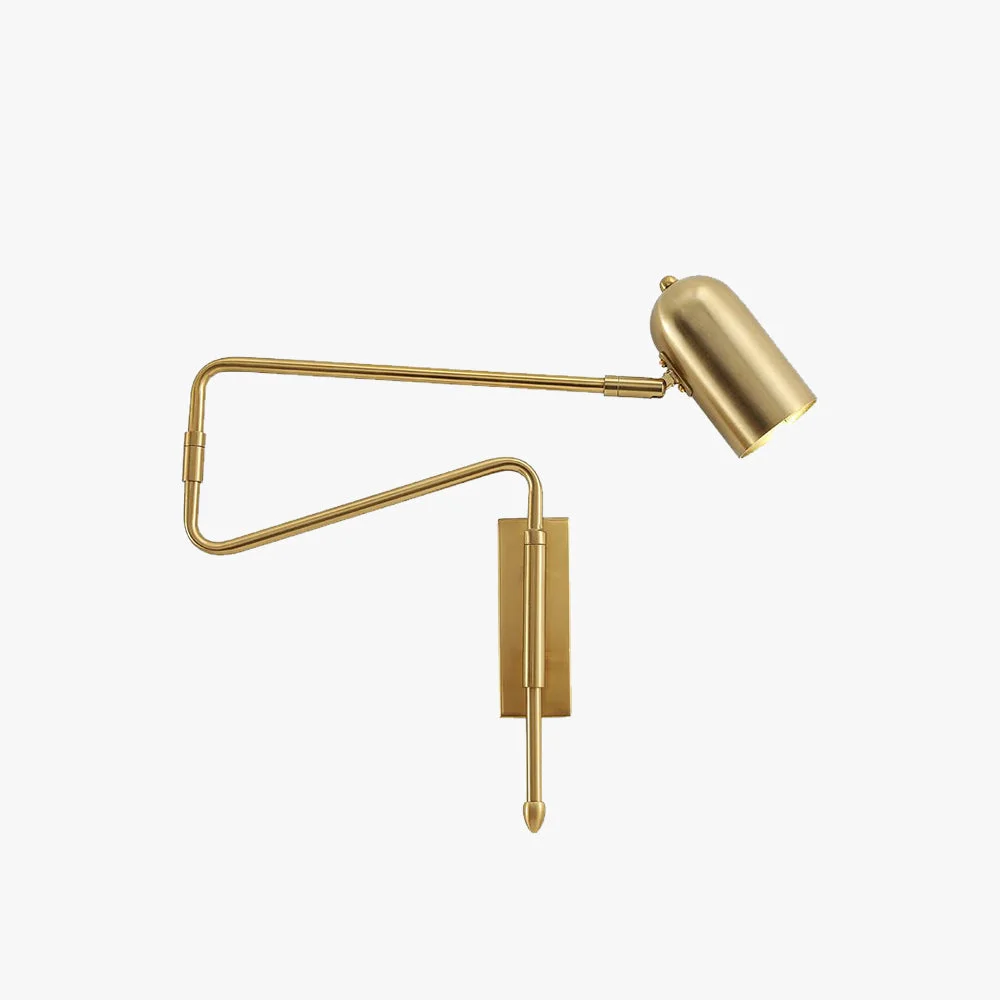 Detailed Freja Wall Lamp Modern Metal Adjustable Black Gold Study Specialty