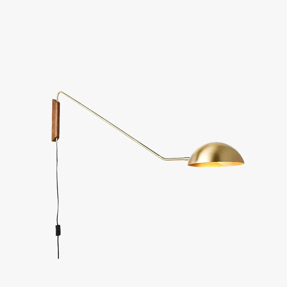 Powerful Brady Wall Lamp Modern Metal Adjustable Black Gold Living Room Professional