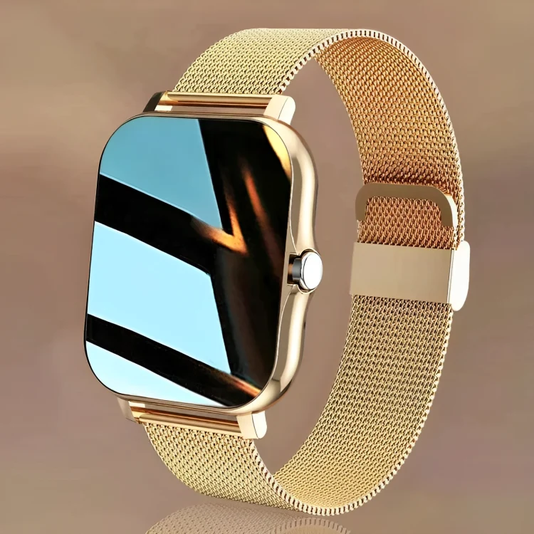 Minimalist Pact Smartwatch – 1.83 Touchscreen Fitness Watch with Bluetooth Calling Extra Strap Optimized