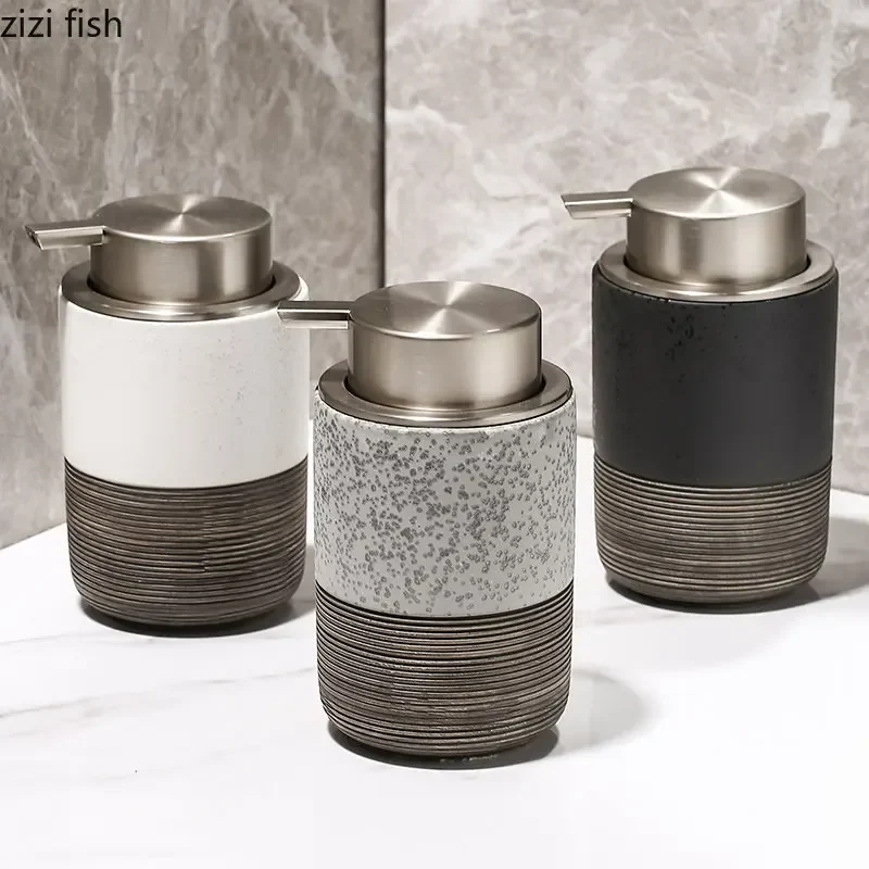 Pure Pact Ceramic Soap Dispenser – Foaming Pump Lotion Bottle for Bathroom Kitchen Clean