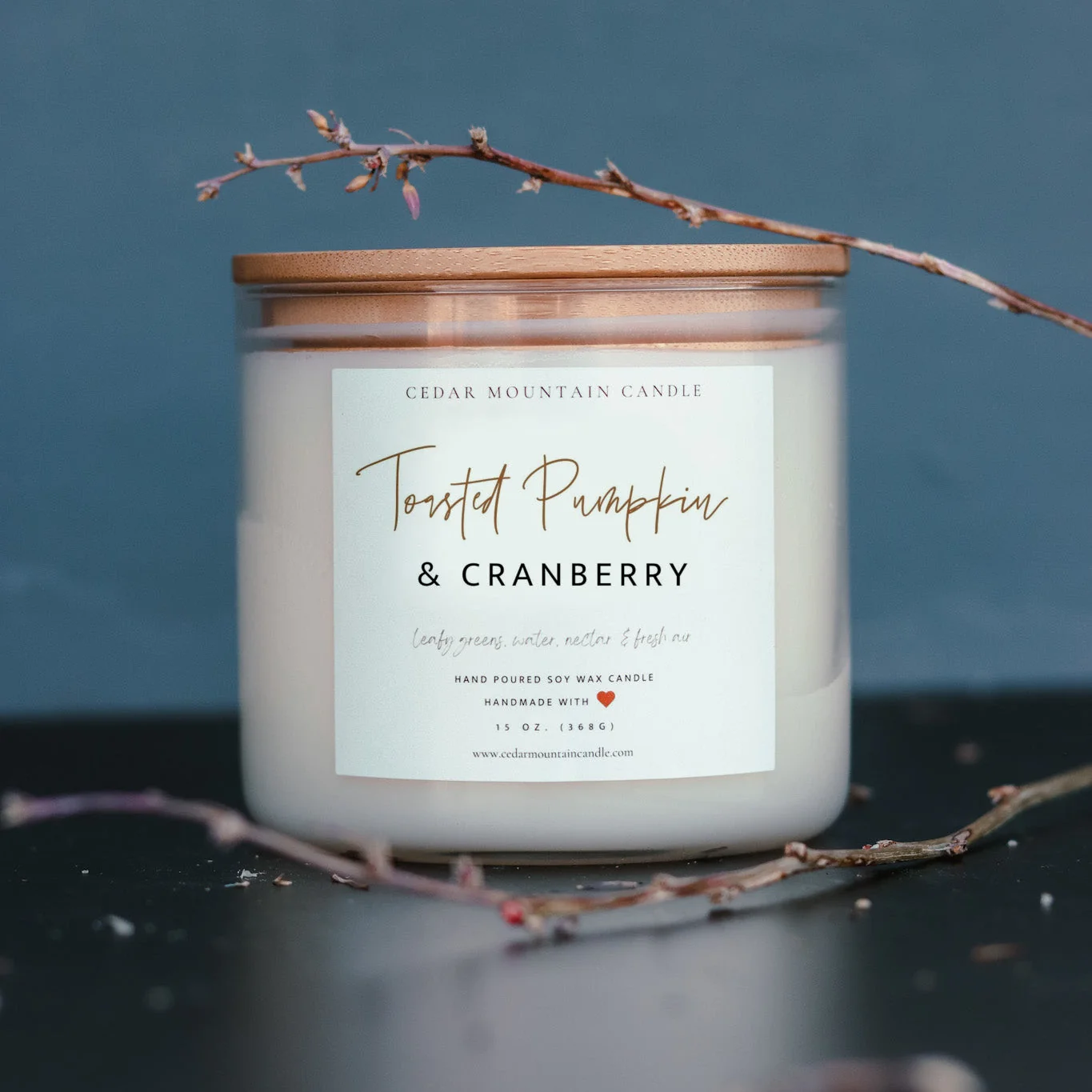 Classic Toasted Pumpkin Cranberry – 3 Wick Jar Candle Safe