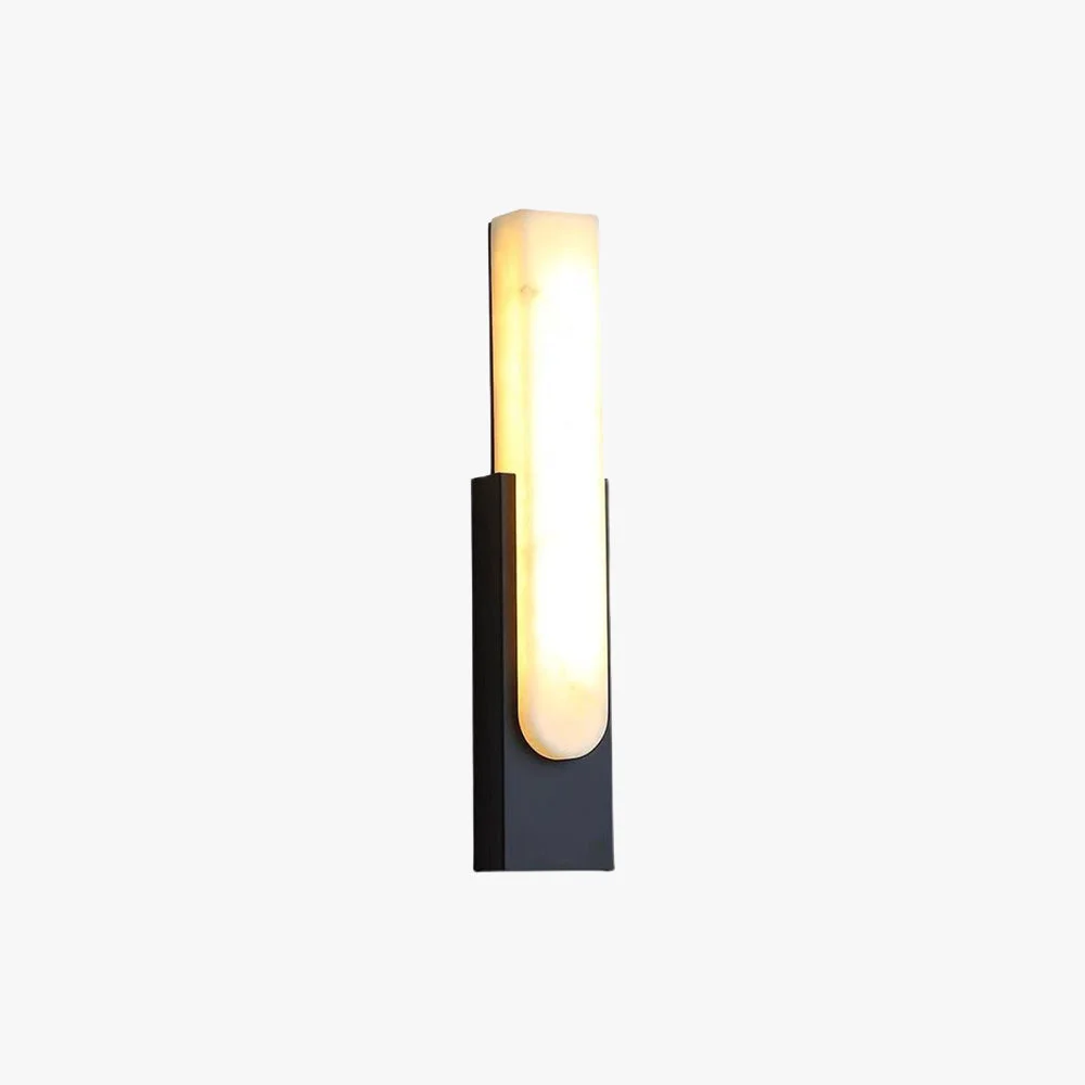 Quality Chan Modern Rectangular Stone Metal Wall Lamp Prestigious