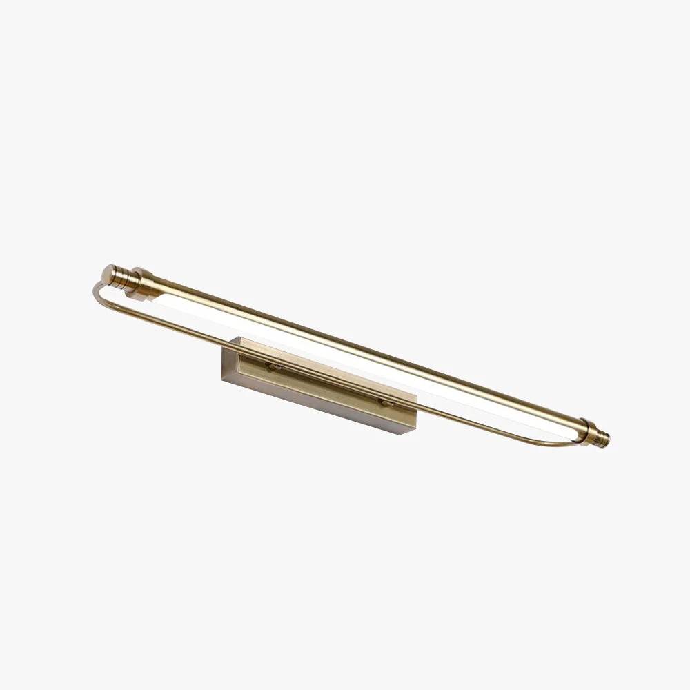 High-End Leigh Modern Linear Metal Vanity Wall Lamp Gold Casual