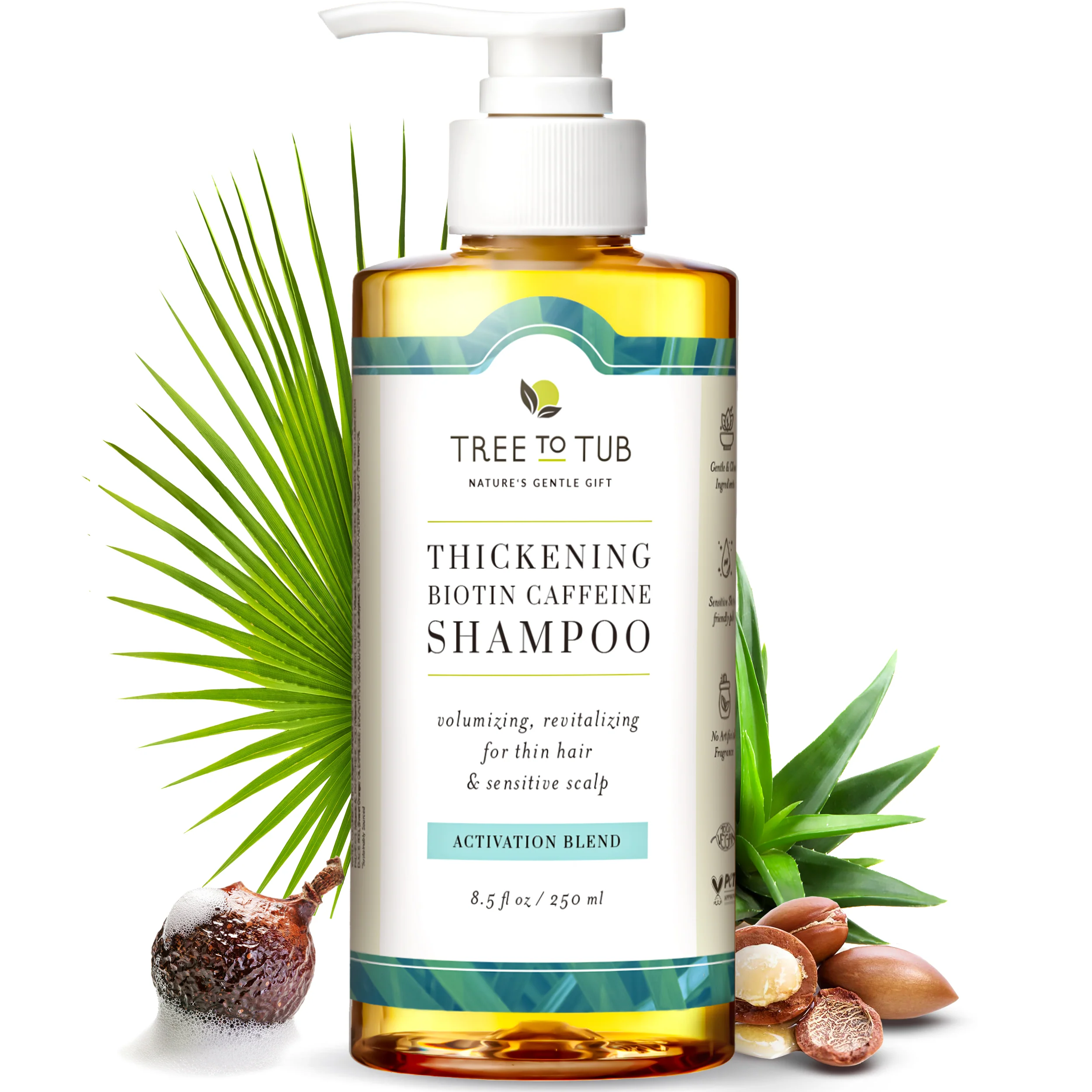 Verified Tree To Tub Biotin Caffeine Volumizing Shampoo for Sensitive Scalp Selected