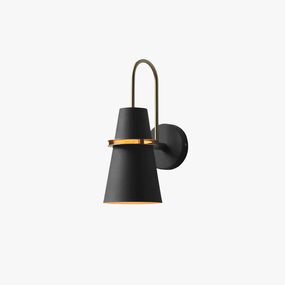 Crafted Morandi Modern Cone Metal Wall Lamp Black White Blue Flexible