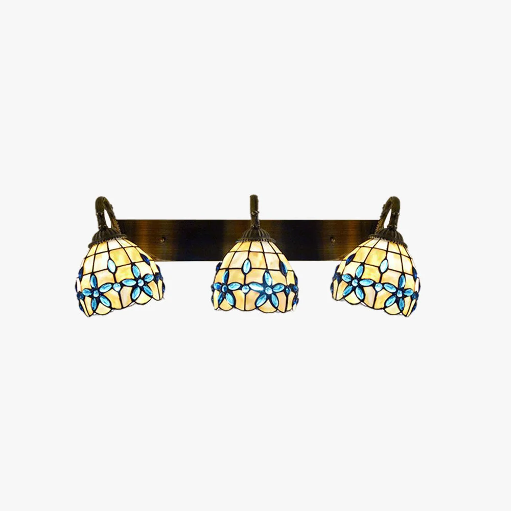Next-Generation Baxter Vintage Flower Shaped Metal Glass bedroom wall lamp Fashionable