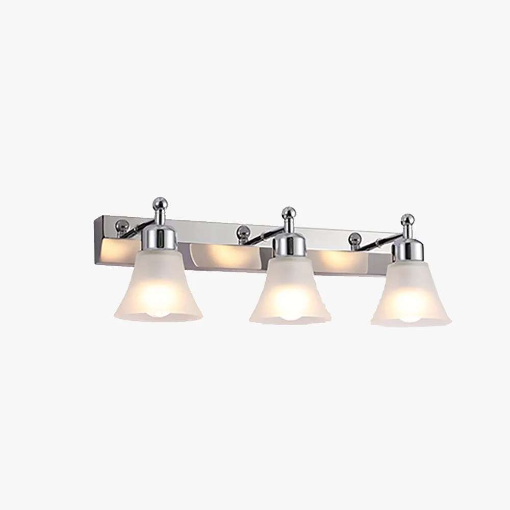World-Class Leigh Nordic Flower Shaped Steel Glass Bedroom Wall Lamps Sliver High-Grade