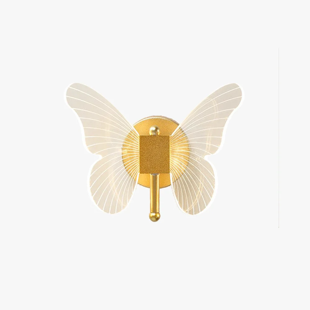 Enhanced Kady Cute Butterfly Metal Wall Lamp Gold Versatile