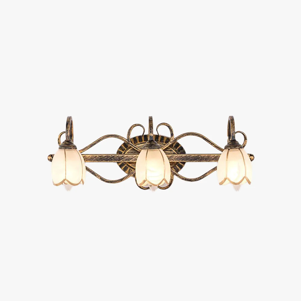 Optimized Félicie Antique Flower Metal Glass Wall Lamp Brass Bedroom Innovative