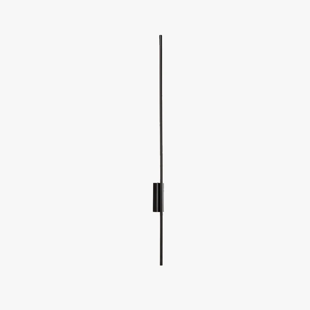 Safe Edge Modern Linear Metal Acrylic Bedroom Wall Lamp Black Brass Luxury