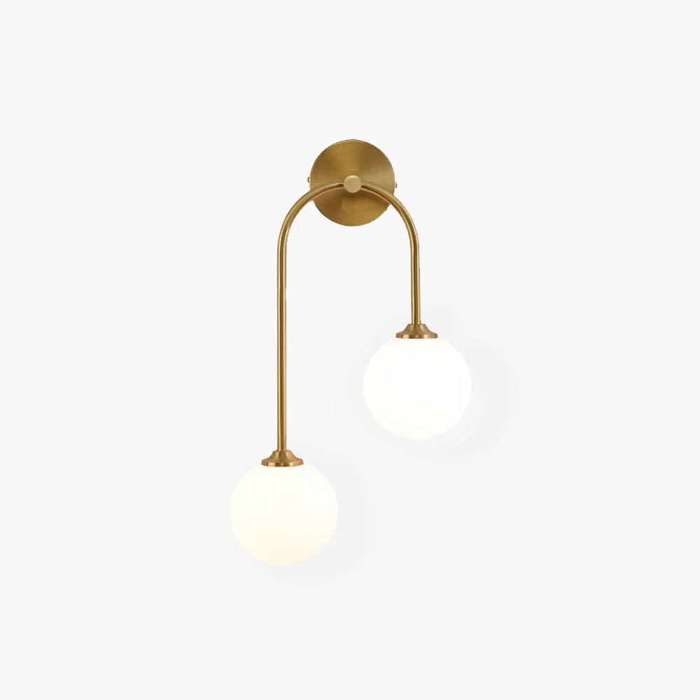 Premium Material Valentina Modern Arc Globe Glass Wall Lamp Brass Living Room Environmentally Friendly