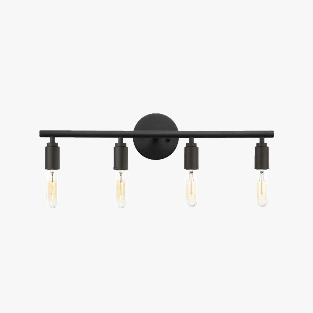 Easy-to-Use Alessio Modern Glass Vanity Wall Lamp Black Bathroom 3 4 Light Optimized