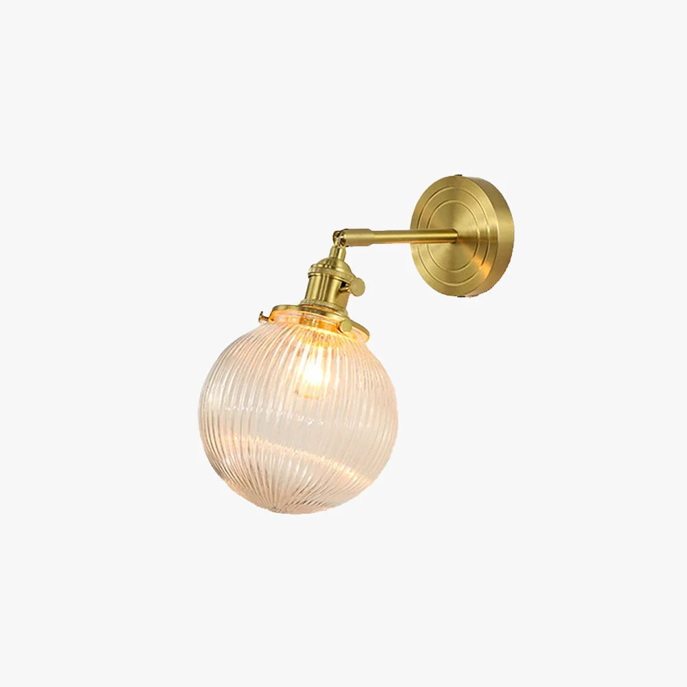 Prestigious Hailie Luxury Globe Flower Glass Vanity Wall Lamp Gold Bedroom Fast