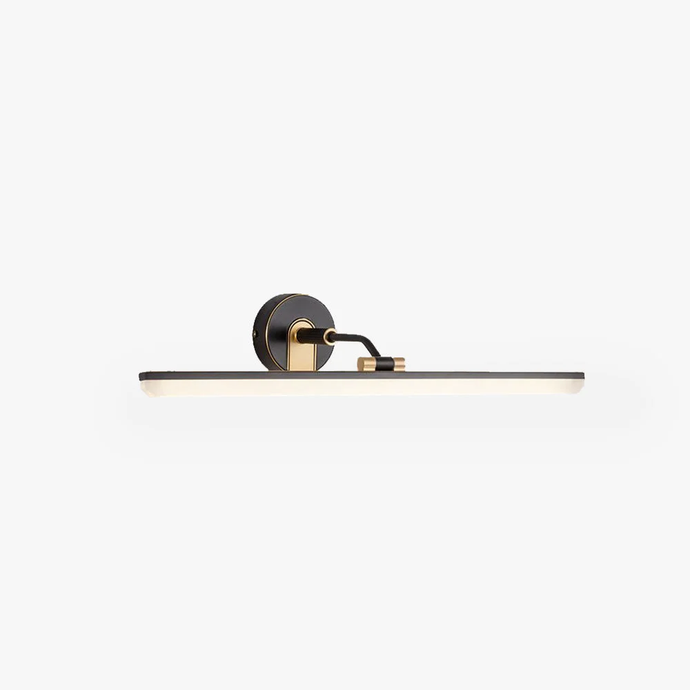 Refined Leigh Industrial Linear Vanity Wall Lamp Black Brass Bathroom Original Design