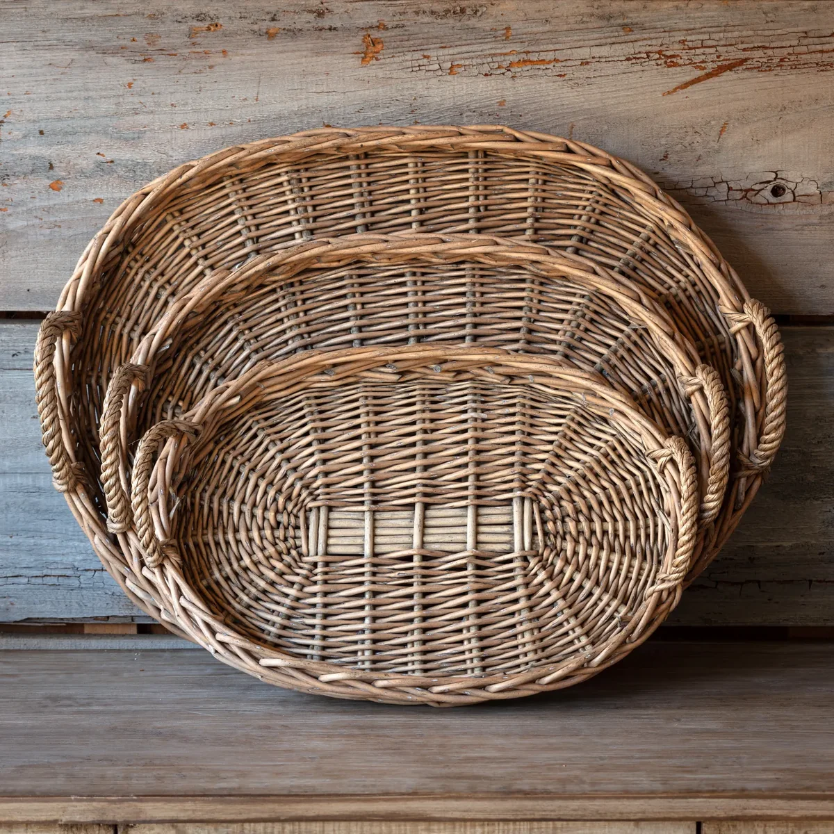 Natural Woven Grape Trays Safe