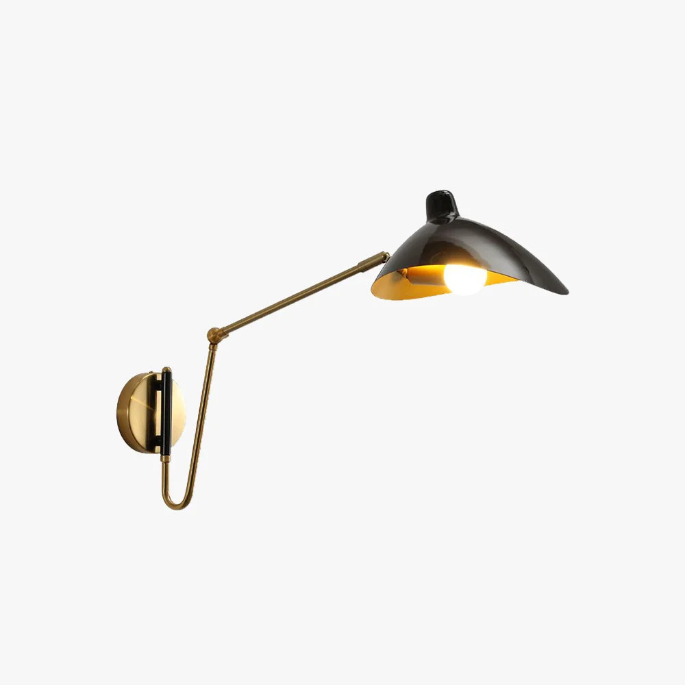 Consistent Brady Industrial Swing Arm Vanity Wall Lamp Black Gold High-Quality