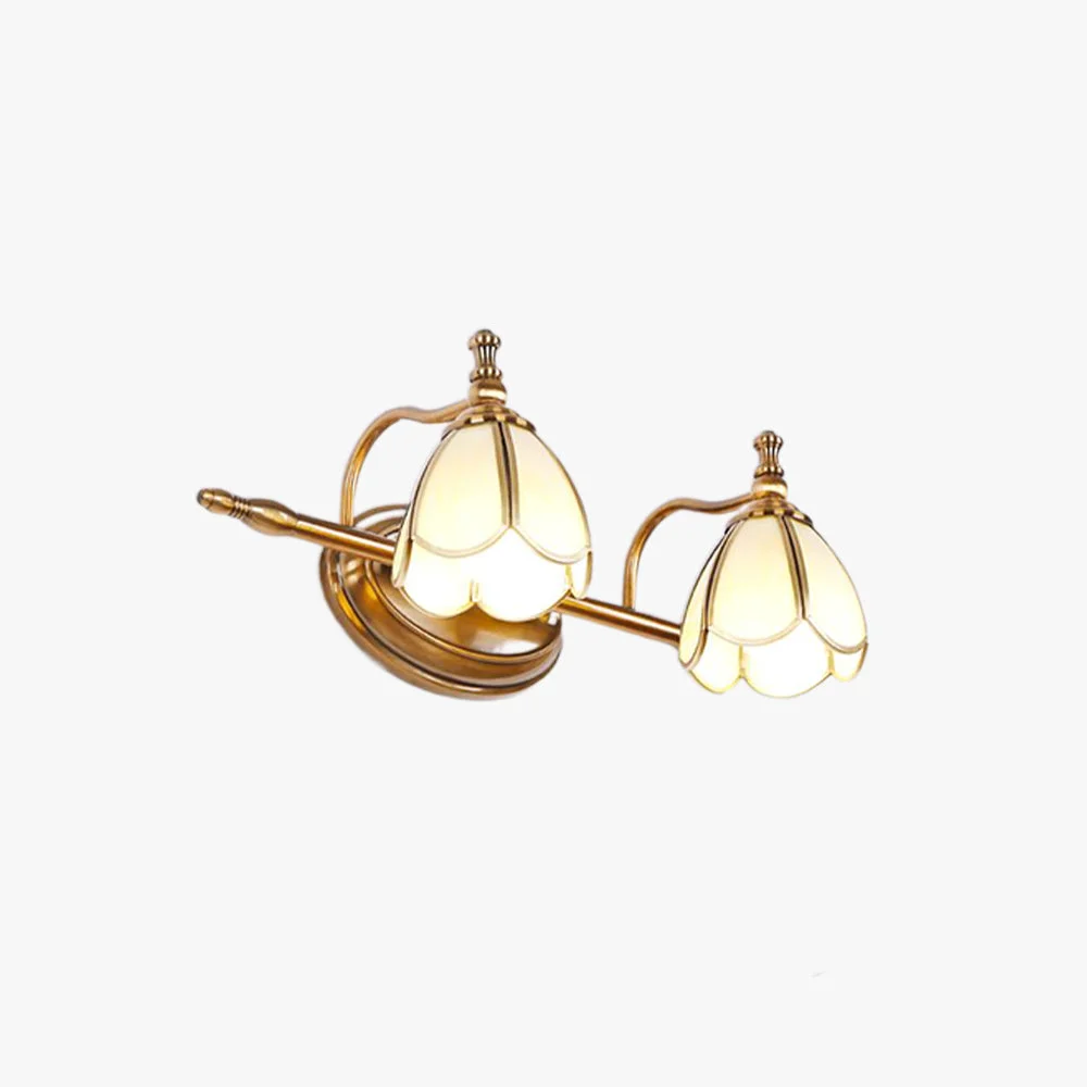 Long-Lasting Félicie Vintage Flower Glass Wall Lamp White Yellow Living Room Quality
