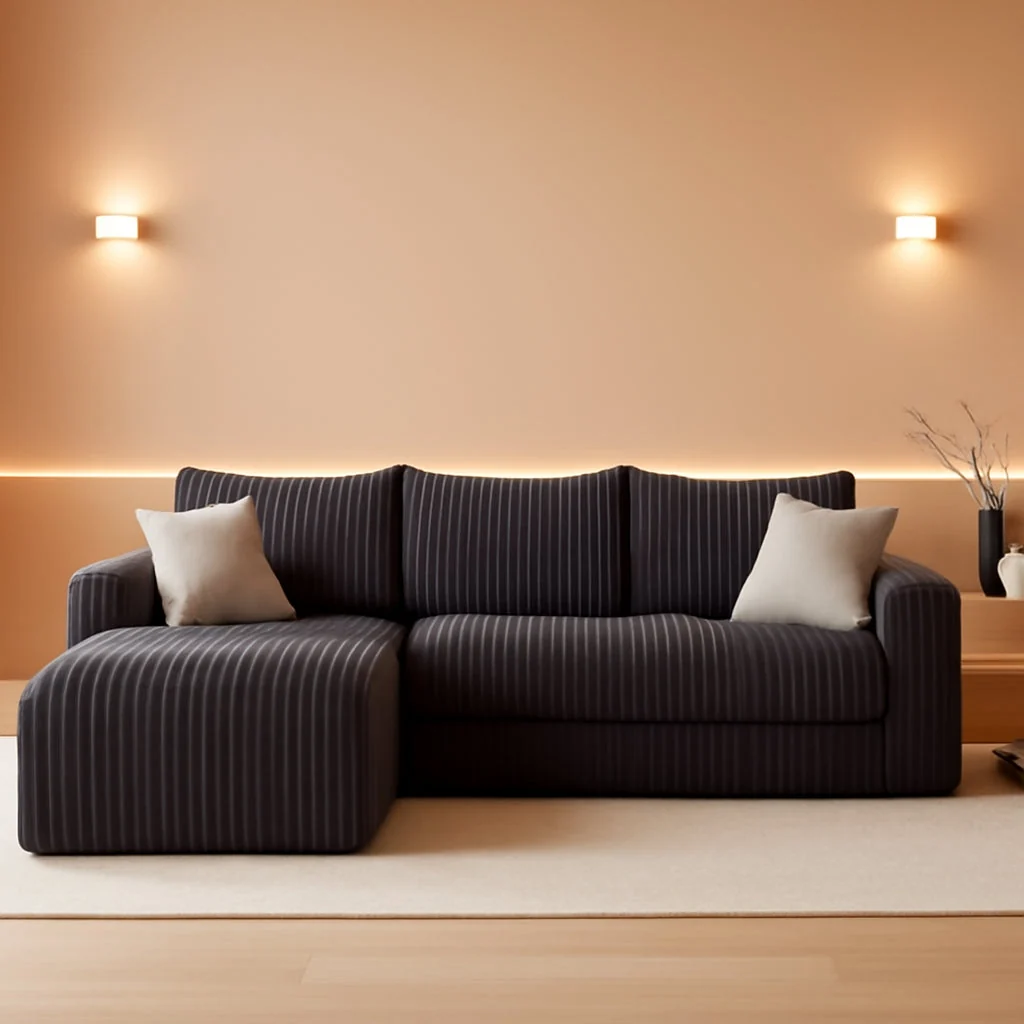 Reusable Modular Sectional Sofa Memory Foam Oversized Chaise Clean