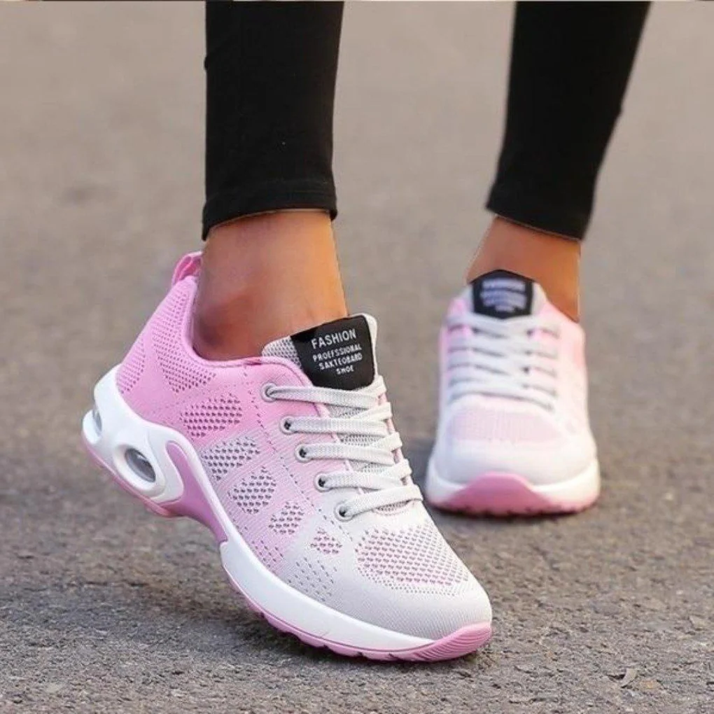 Clean Pact Women’s Walking Shoes – Lightweight Cushioned Trainers with Arch Support Breathable 8 Colours Smooth