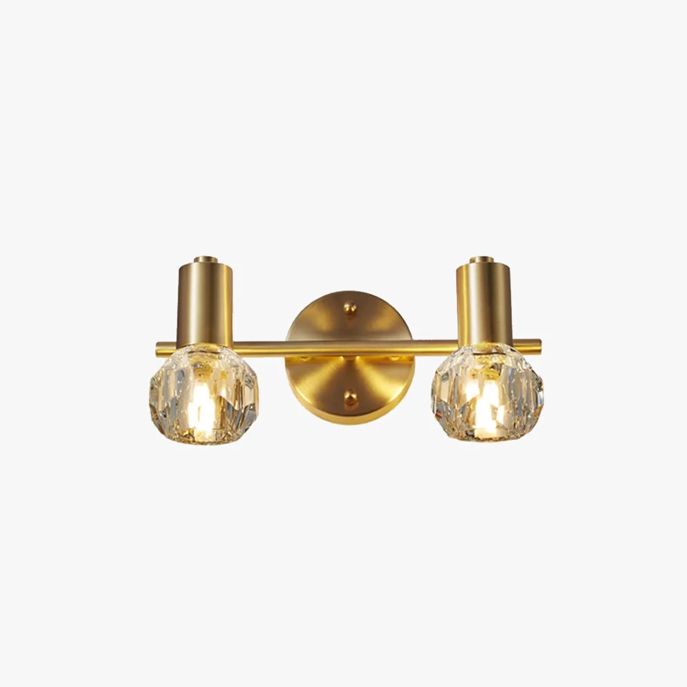 Effective Kristy Luxury Globe Crystal Vanity Wall Lamp 2 3 Light Natural