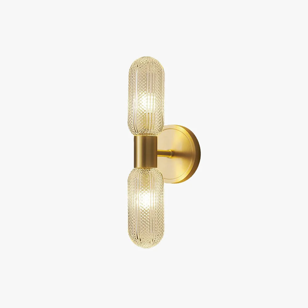 Modern Hailie Luxury Globe Glass Vanity Wall Lamp 2 Light Bedroom Sustainable