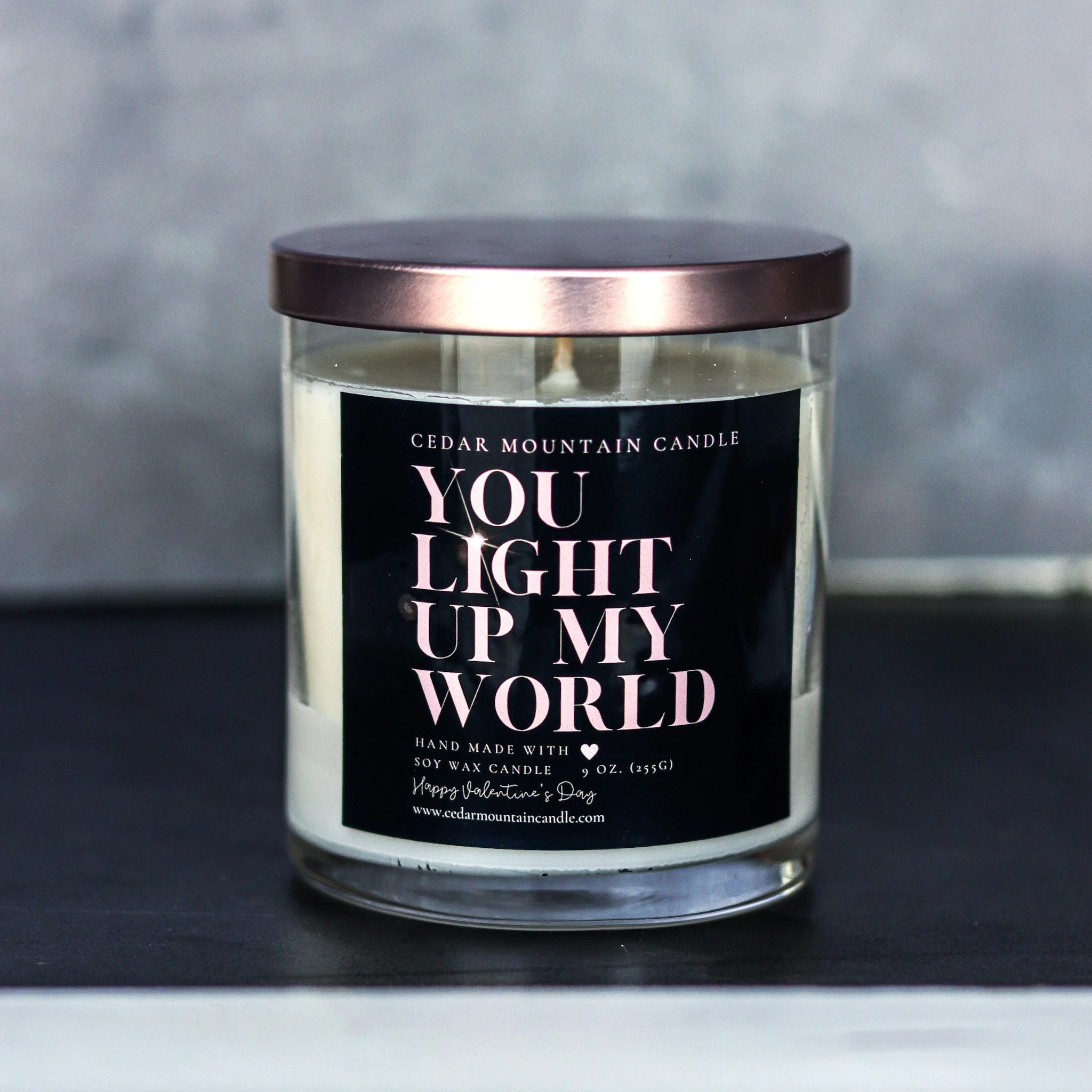 Fine You Light Up My World – Valentine’s Day Soy Candle – 9 oz Whiskey Glass Jar – Choose Your Scent Specialty