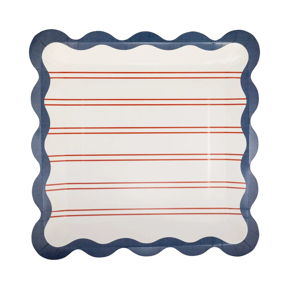 World-Class Red Stripes 11-inch Paper Plates Eco-Friendly