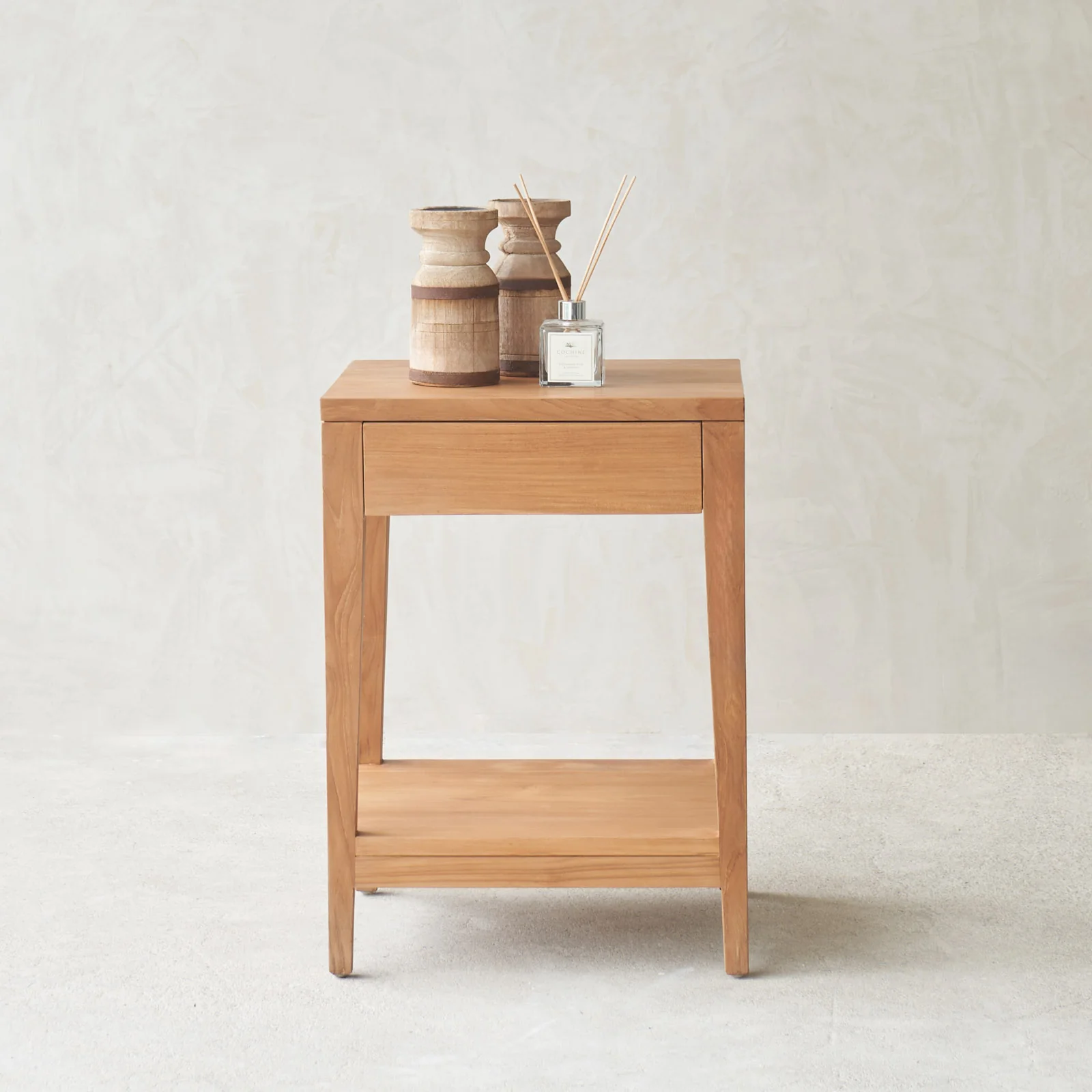 Durable Catalina Bedside Table Teak 63cm Dependable