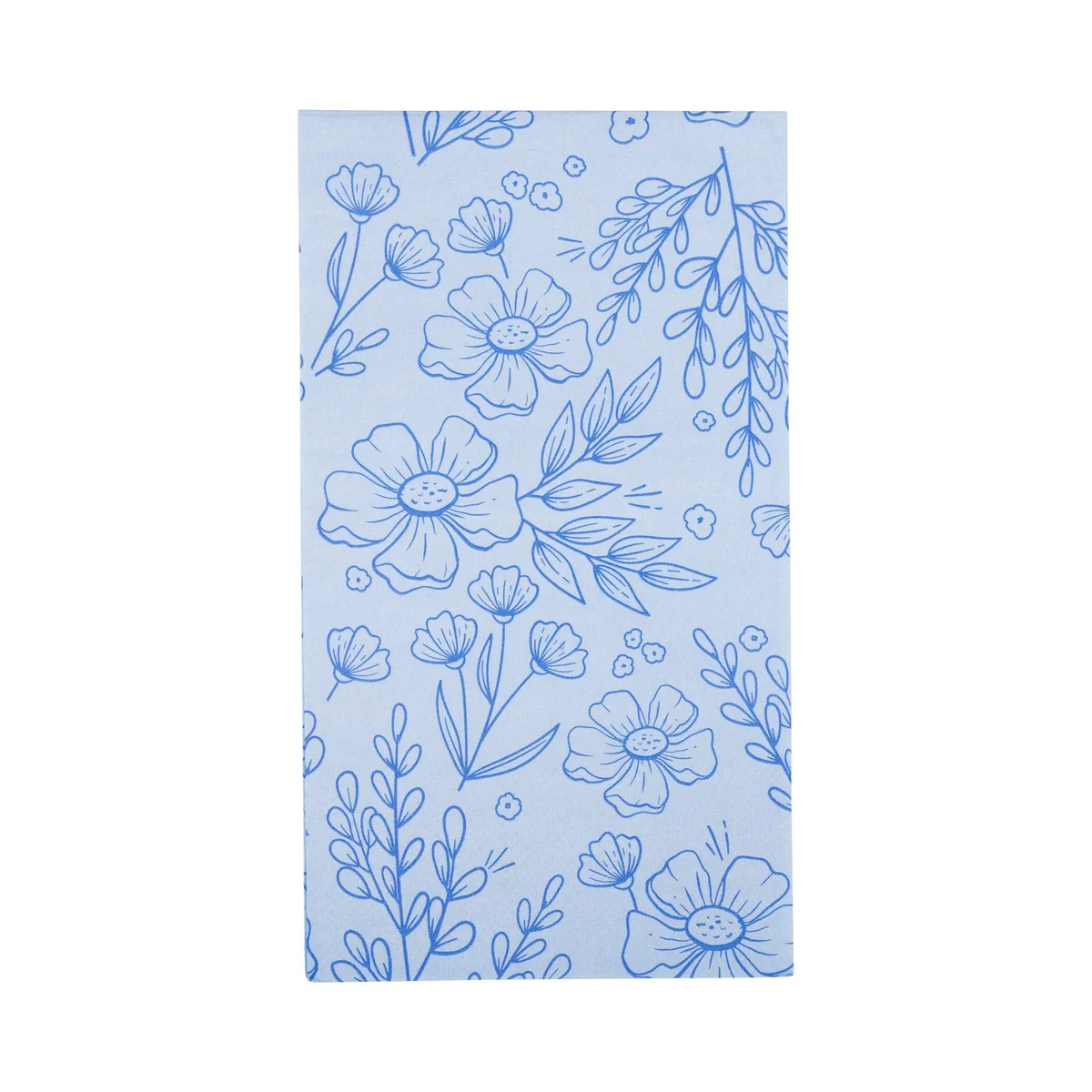 Refined Blue Floral Guest Paper Napkins Comfortable
